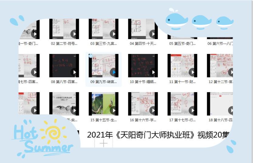 2021年《天阳奇门大师执业班》视频20集 百度云下载！