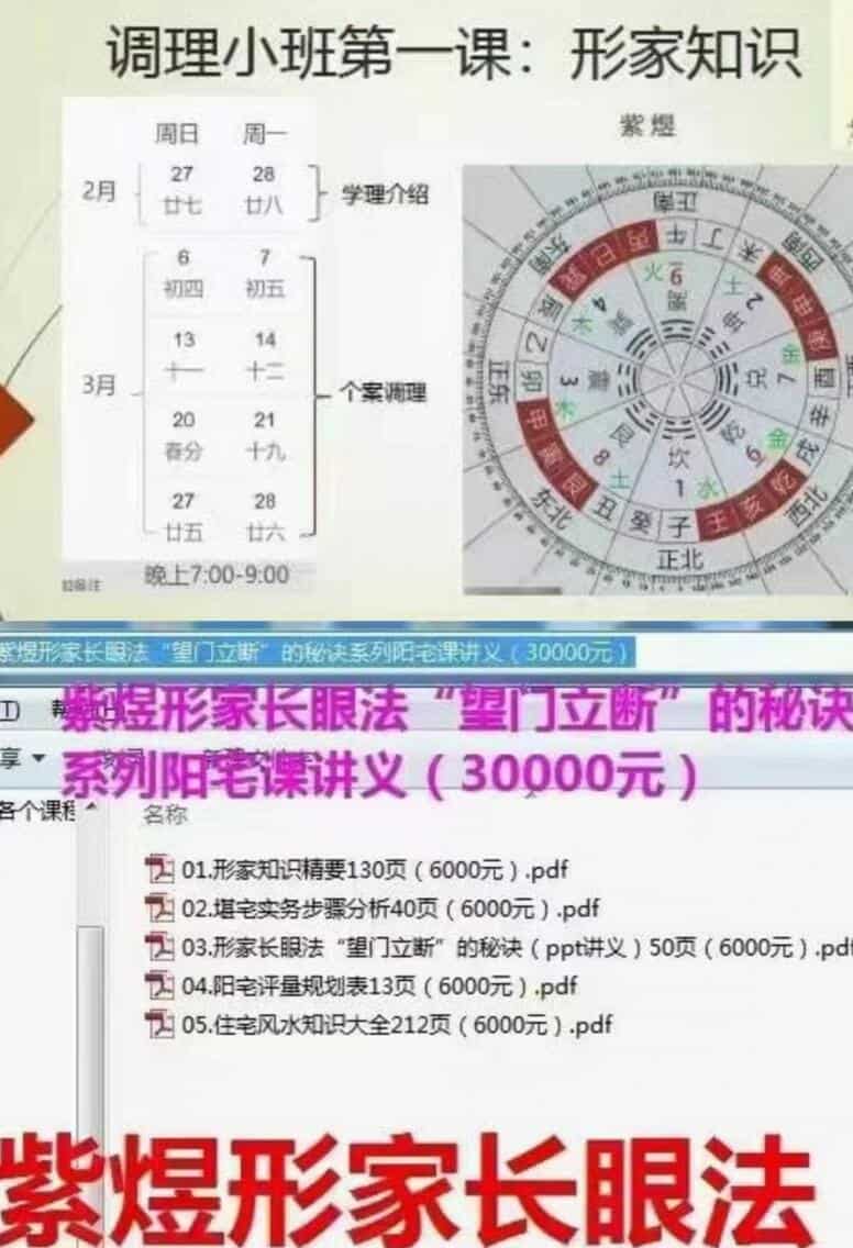 紫煜形家长眼法“望门立断”的秘诀系列阳宅课讲义5册