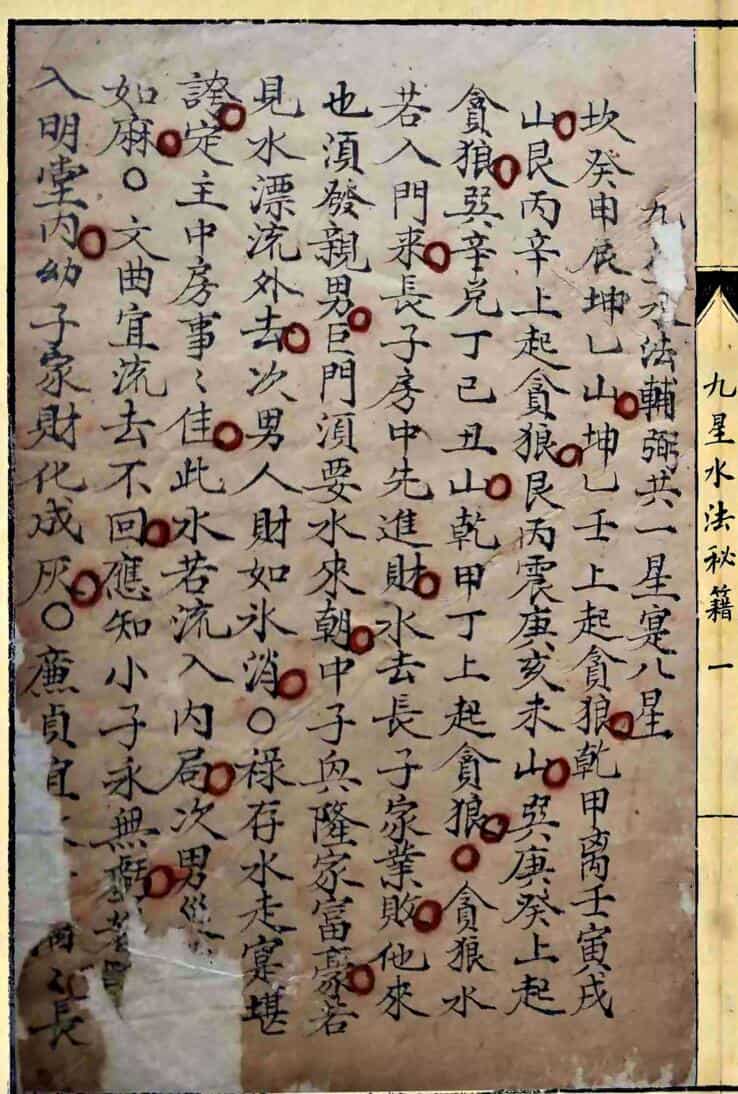 民间风水古籍《九星水法秘籍》