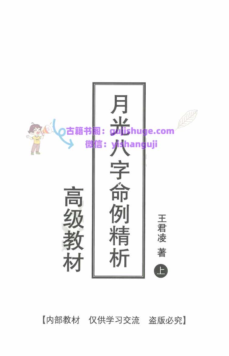 王君凌著 月光八字命例精析 200例案例 上下册