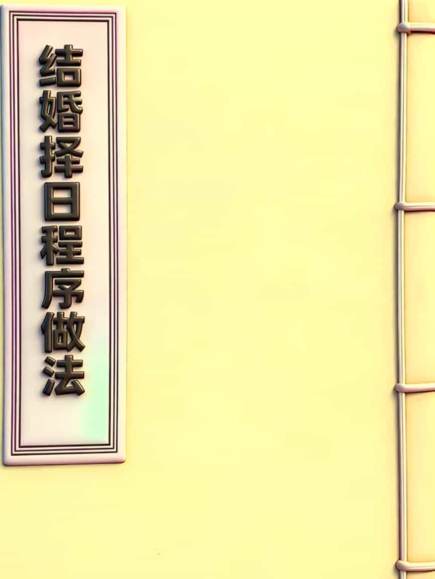 《结婚择日程序做法》
