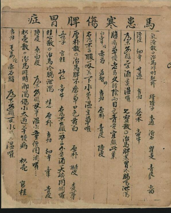 治马患书