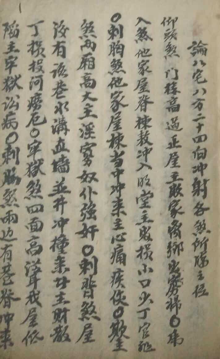 民间风水手抄古籍《论八宅八方分二十四向》——古籍书阁
