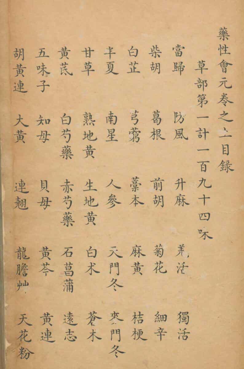 新镌药性会元