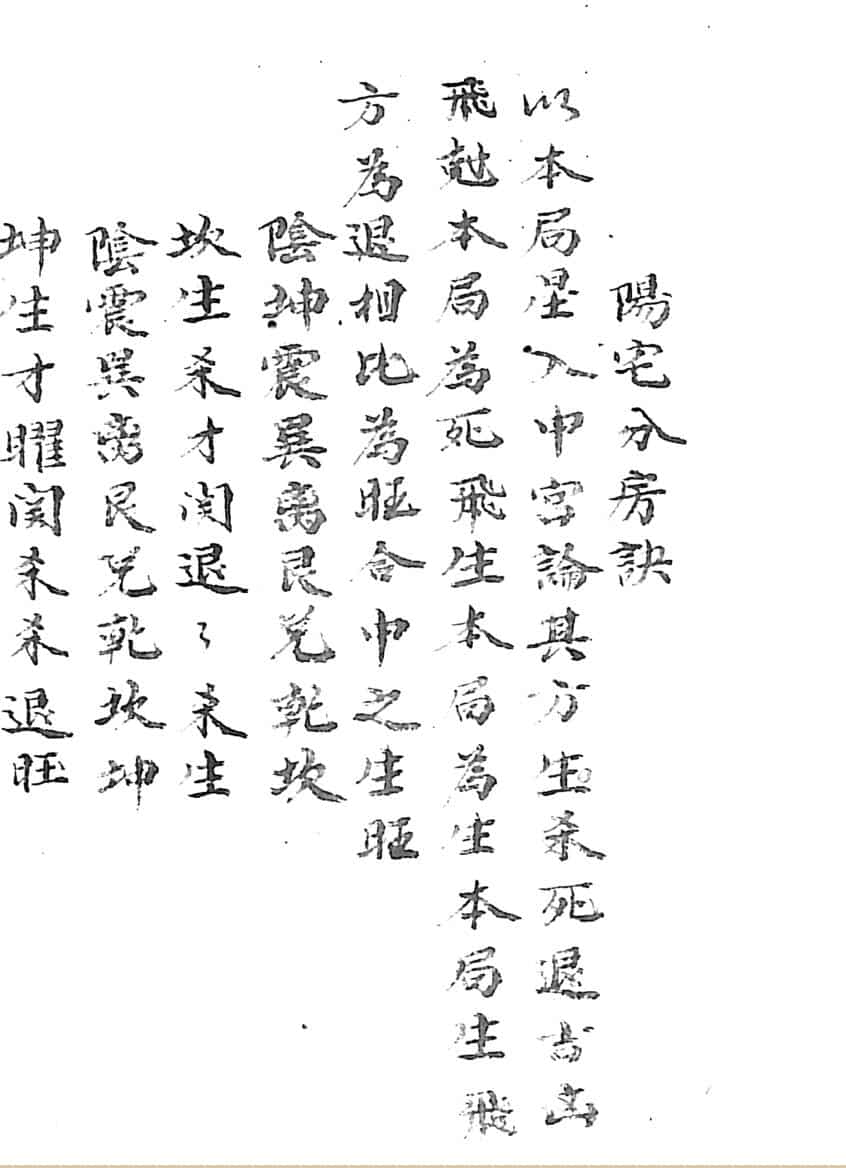 阳宅分房诀