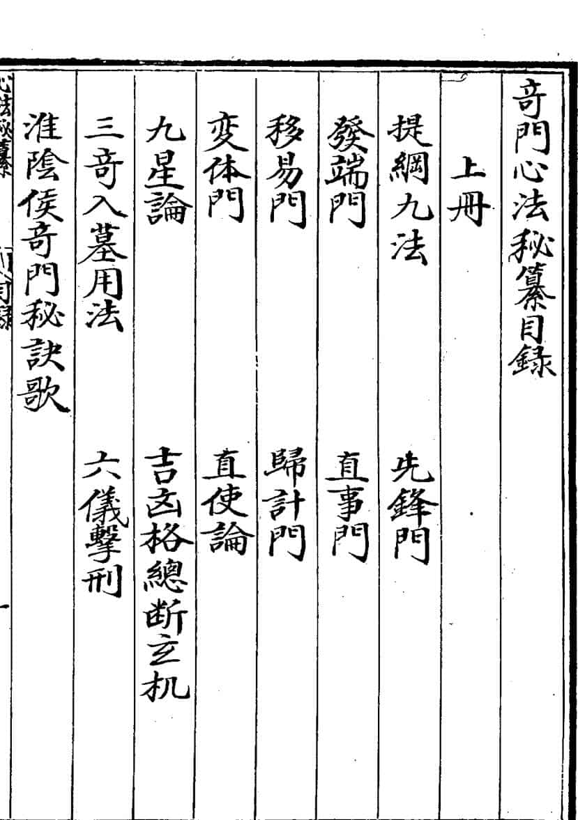 奇门心法秘箓