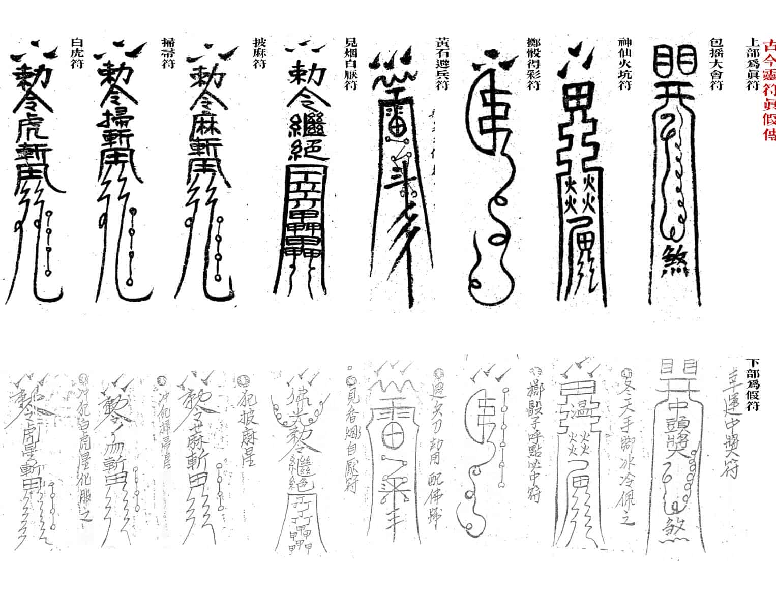 《古今灵符真假传》
